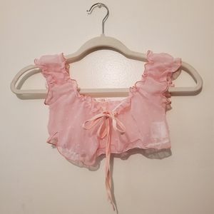 Lettuce Trim Dobby Mesh Tie Side Lingerie